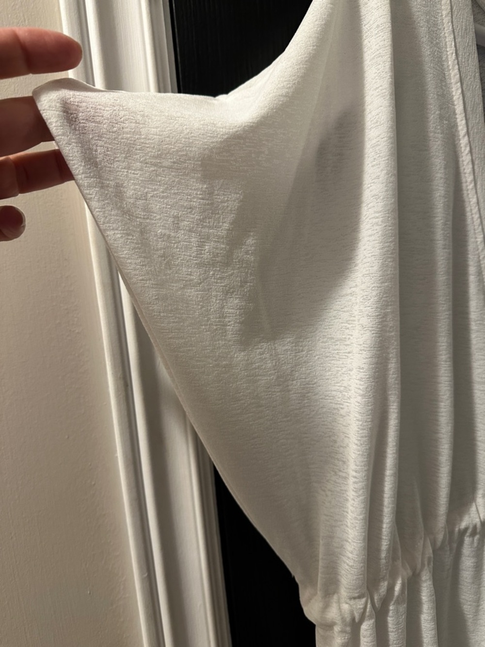 SWIM COVERUP Women's White Flowy Flattering Feminine V-Neck Sz 3X - Picture 7 of 11